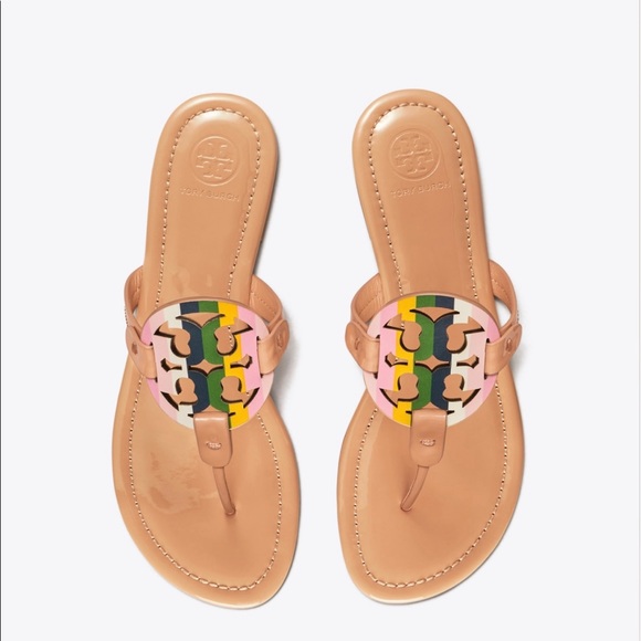 Tory Burch | Shoes | Tory Burch Miller Sandal Printed Patent Leather ...